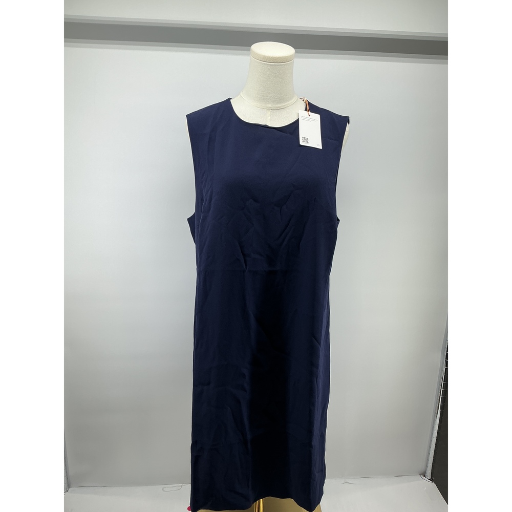 Fluid Crepe Sleeveless Shift Dress
